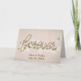 Text und Blume zum Hochzeitstil Karte