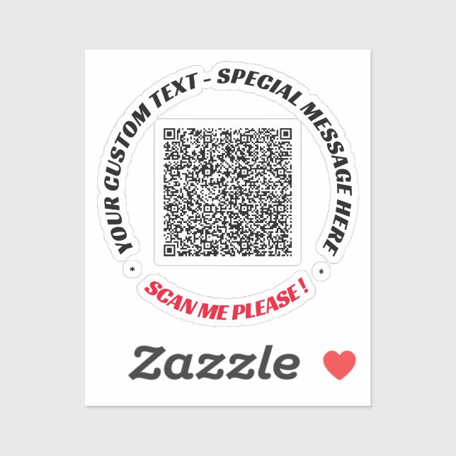 Text und Farbaufkleber für den QR-Scan Aufkleber (Blatt)