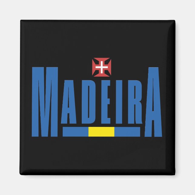Text- und Flaggenfarben von Madeira Magnet (Vorne)