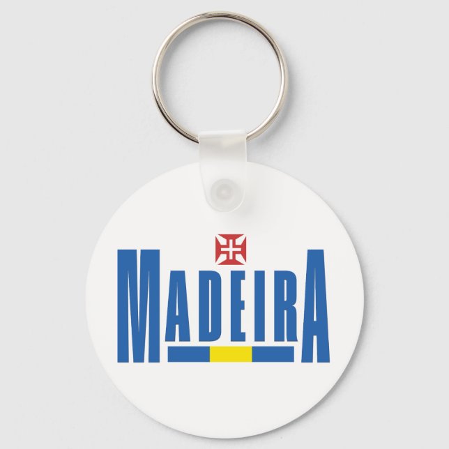 Text- und Flaggenfarben von Madeira Schlüsselanhänger (Vorderseite)