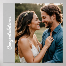 Text und Foto, persönliche Verlobung Poster