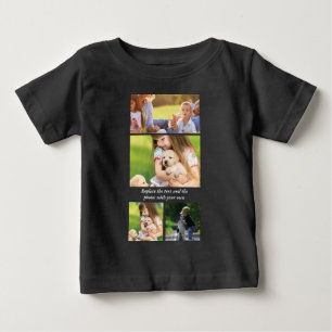 Text und Fotos durch eigene Baby T-shirt