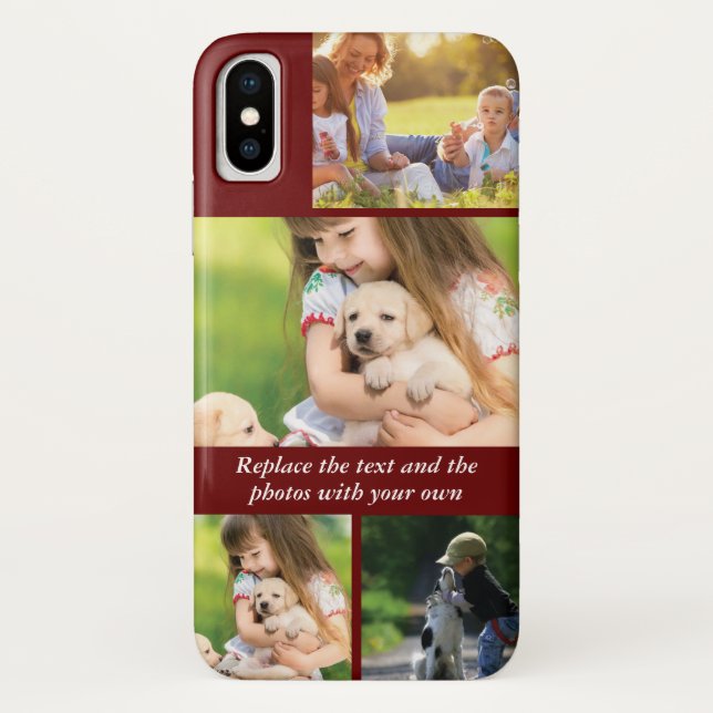 Text und Fotos durch eigene Case-Mate iPhone Hülle (Rückseite)