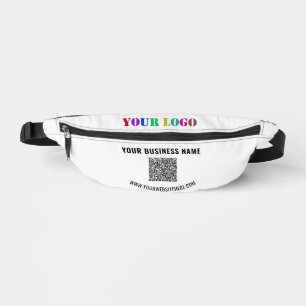 Text und QR-Code für benutzerdefinierte Firmenlogo Bauchtasche
