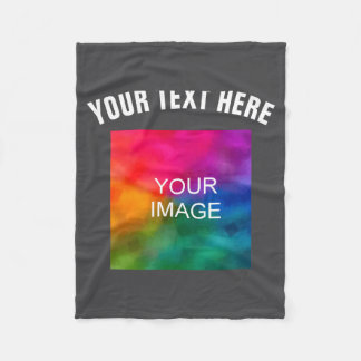 Text-Upload-Foto-Vorlage Jungen Kinder Modern _1 Fleecedecke