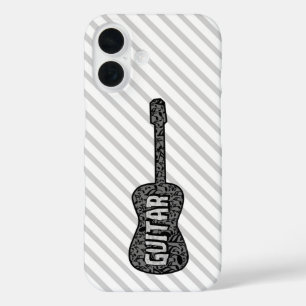 Text von Gitarren-Musiknoten iPhone 16 Hülle