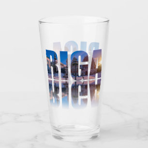 Text von Riga, Lettland Glas