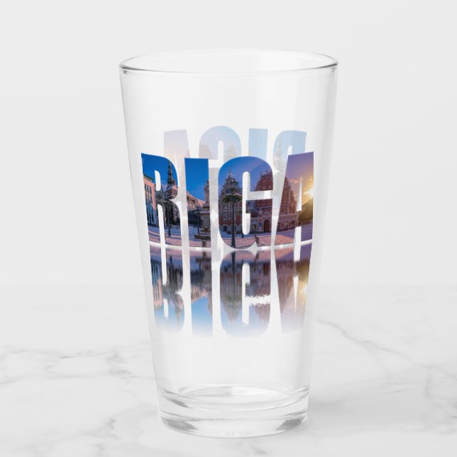 Text von Riga, Lettland Glas (Vorderseite)
