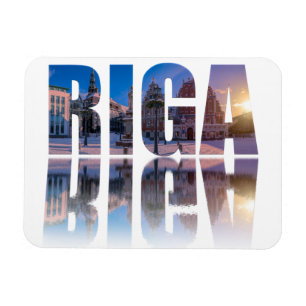 Text von Riga, Lettland Magnet