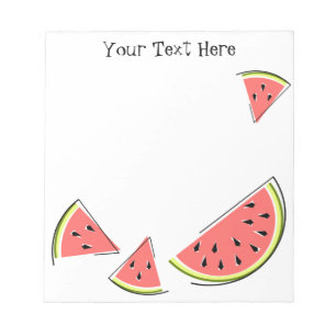 Text von Wassermelonen Notizblock