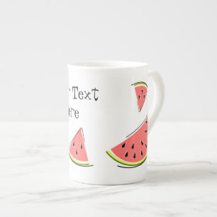 Text von Wassermelonen Prozellantasse