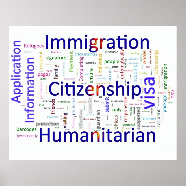 Text zu Einwanderung und Unionsbürgerschaft Poster (Vorne)