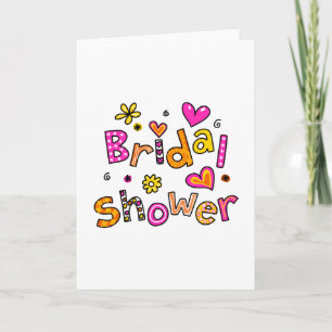 Textausdruck für niedliches Brautparty Karte