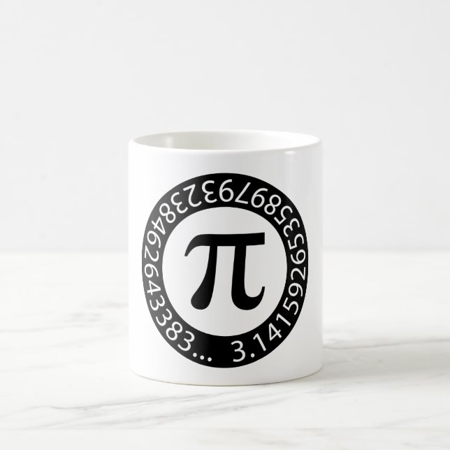 TEXTDESIGN Pi Nummer Mathematisches Symbol Kaffeetasse (Mittel)