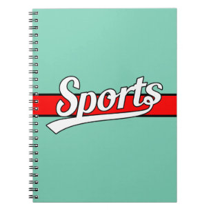 Textdesign: SPORT weiß + eigener Text & Ideen Notizblock