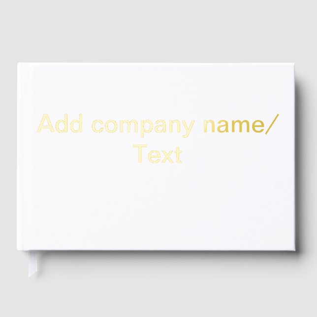 Textdetails des Firmennamens hinzufügen Minimal Gästebuch (Vorderseite)