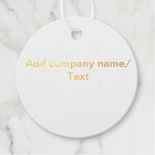 Textdetails des Firmennamens hinzufügen Minimal Geschenkanhänger