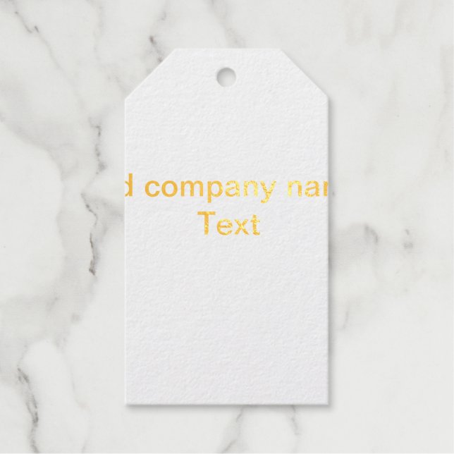 Textdetails des Firmennamens hinzufügen Minimal Geschenkanhänger (Vorderseite)