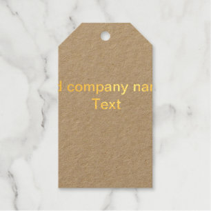 Textdetails des Firmennamens hinzufügen Minimal Geschenkanhänger