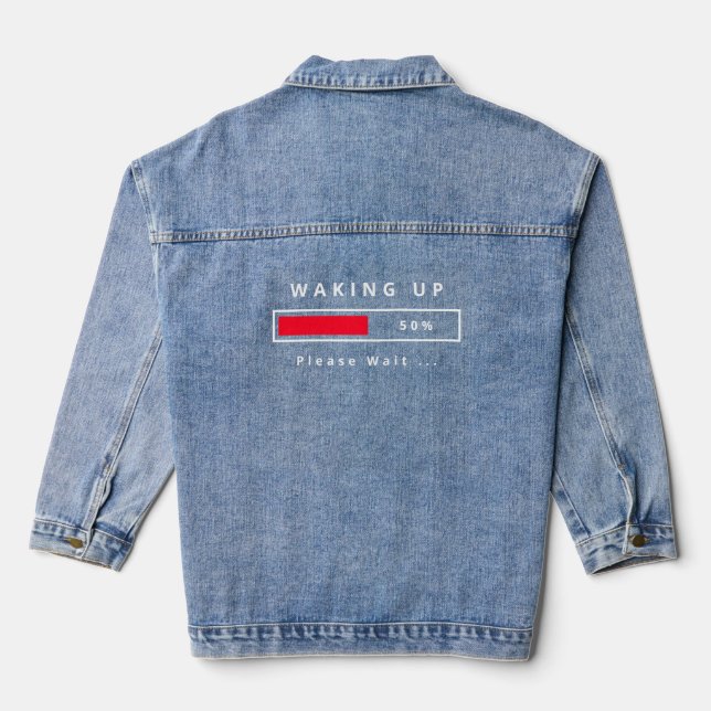 Textdichtungsjacke weckend jeansjacke (Rückseite)