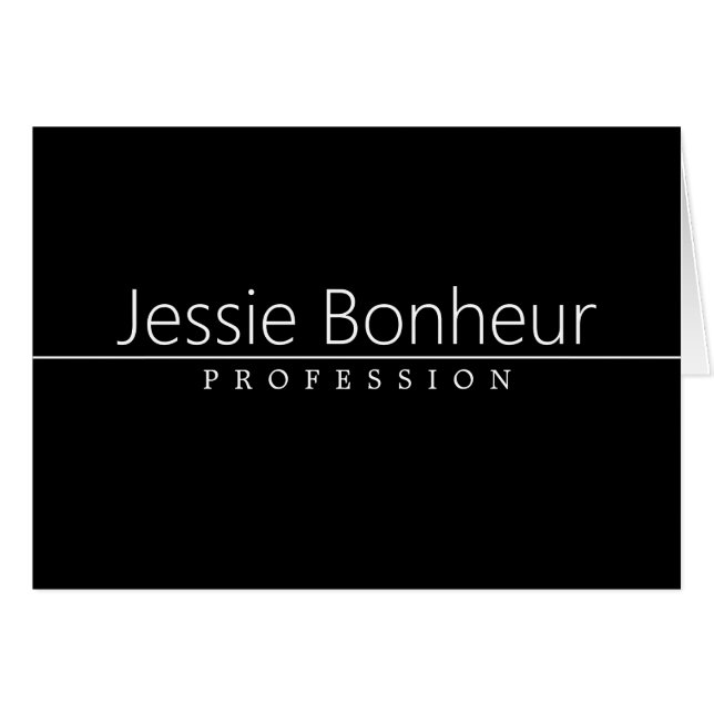 Texte blanc classique simple en noir (Devant horizontal)