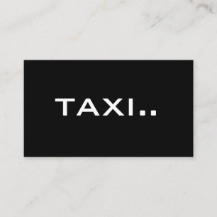 Texte blanc de carte de visite noir simple - TAXI