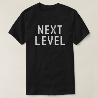 texte blanc de niveau suivant T-shirt