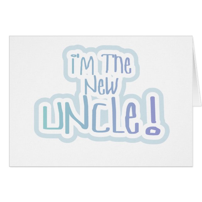 Texte bleu je suis le nouvel oncle (Devant horizontal)