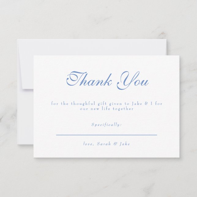 Texte Bleu Mariage Blanc Merci (Devant)
