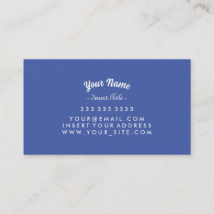 Texte courbe personnalisé Carte de visite bleu moy