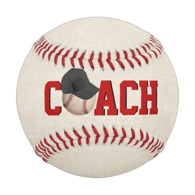 Texte de l'entraîneur de baseball avec balle et Ca (Devant)