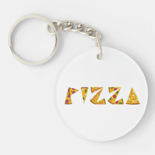 Texte de pizza fait à partir de tranches