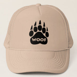 Texte de "Woof" de casquette de gay pride de patte