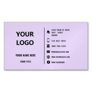 Texte du logo personnalisé Magnet Carte de visite 