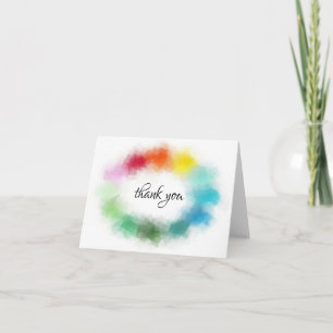 Texte du Merci de script de Modèle coloré Abstrait