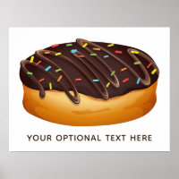 Texte et couleur personnalisés poster Donut