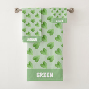 Texte et Feuilles personnalisés sur vert clair