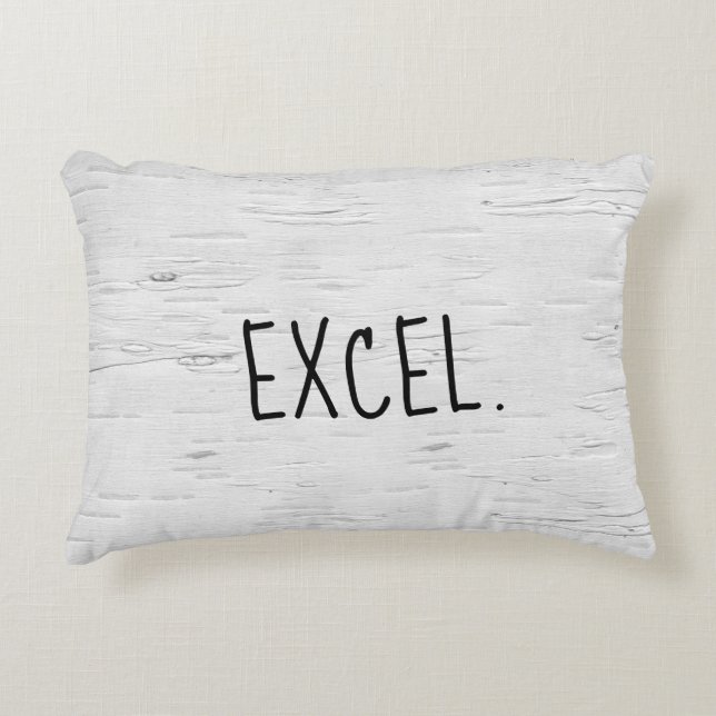 Texte EXCEL Sur Le Coussin Accent Arbre À Bouleau (Devant)