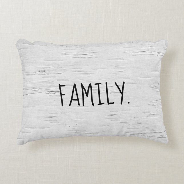 Texte FAMILIAL Sur Le Coussin Accent Arbre À Boule (Devant)