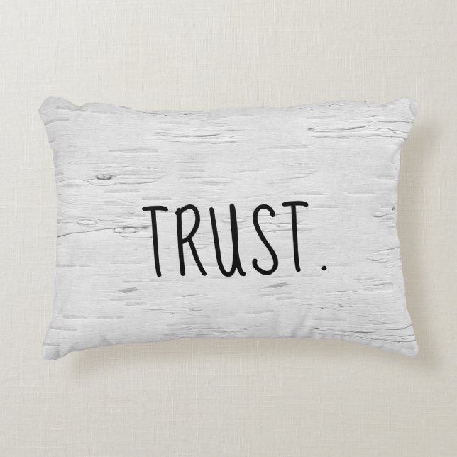 Texte FIDUCIE sur le Coussin d'accentuation de l'a (Devant)