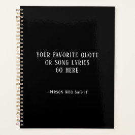 Texte für benutzerdefinierte Zitate oder Songs Planer