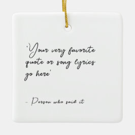 Texte für benutzerdefinierte Zitate oder Songtitel Keramikornament