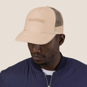 Texte Halloween Effrayant Célébrant Casquette Coul