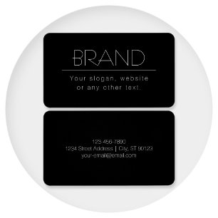 Texte modifiable minimaliste moderne   Noir & Blan