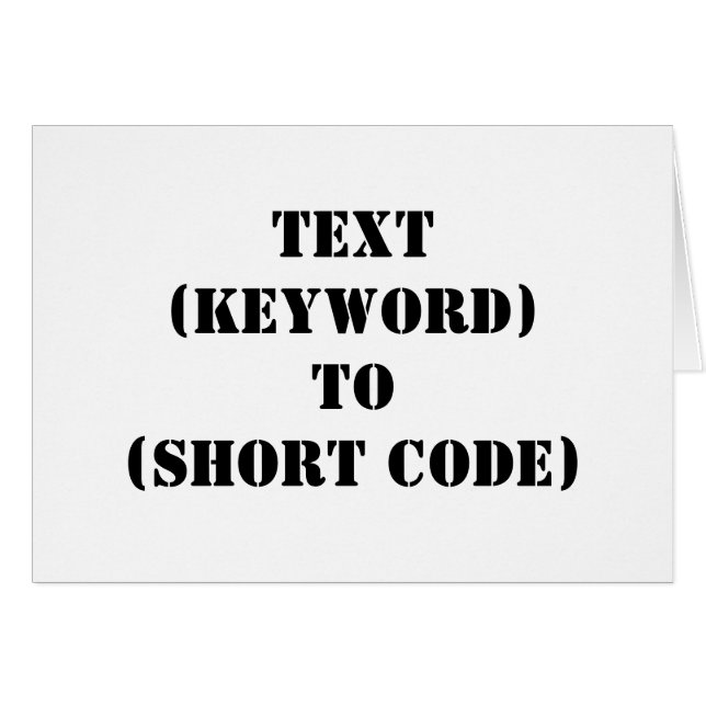 TEXTE (MOT-CLÉ) À (CODE COURT) (Devant horizontal)