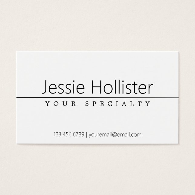 Texte noir classique simple sur blanc (Devant)