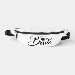 Texte noir de mariée sur le pack Fanny blanc