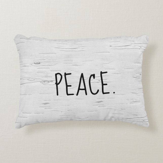 Texte PEACE sur le Coussin d'accentuation de l'arb (Devant)