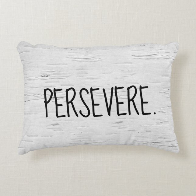Texte PERSEVERE Sur Le Coussin Accent De L'Arbre À (Devant)