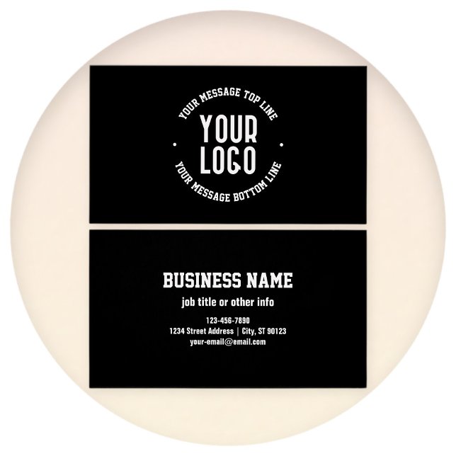 Texte personnalisable et logo ou image téléchargé (Créateur téléchargé)